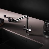 F8F05700 Func, смеситель для кухни с L-изливом с каналом для питьевой воды, хром — фото 2, Смесители для кухни