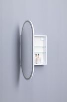 Зеркальный шкаф Aquanet Монте 50 белый, с LED подсветкой арт-00344787 — фото 13, Зеркальные шкафы в ванную