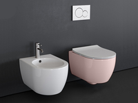 Унитаз Scarabeo MOON подвесной безободковый цвет розовый матовый арт-5520/CL 54 — фото 4, Подвесные унитазы