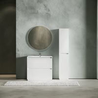 Тумба под раковину SANCOS Libra Floor напольная, 890х450х840, c двумя ящиками оснащенными доводчиками, белый глянец , арт. арт-LB90FW — фото 2, Тумбы под раковину