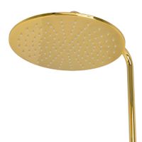 FORTIS GOLD Душ.настенный гарнитур (см-ль д/душа-упр.сбоку/колонна/верхн.душ/шланг/ручн.душ),золото арт-31840 — фото 3, Душевые стойки