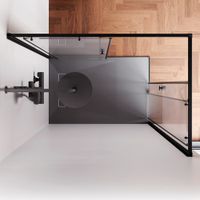 X-joy душевое огражд прямоугольн.,раздвиж.двери 120x80 черный мат.,стекло прозр арт-W94G-403-120280-BT1K — фото 2, Прямоугольные душевые уголки