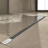 Желоб BERGES водосток SUPER Slim 500, хром глянец, S-сифон D50 H60 боковой арт-091178 — фото 9, Душевые лотки