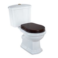 BELLA Комплект унитаз моноблок выпуск в стену, бачок с кнопкой золото, белый (БЕЗ КРЫШКИ) 31098 — фото 2, Унитазы