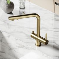 Смеситель для кухни SANCOS Foster с возможностью подключения фильтра для воды, брашированное золото, арт. арт-SC4014BG — фото 8, Смесители для кухни