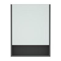 шкаф-зеркало Универсал 500х150х700 распашная дверь графит MFR80048GT — фото 1, Зеркальные шкафы в ванную