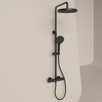 Душевая стойка Sancos Teo c термостатом, с регулировкой по высоте, цвет черный матовый, арт. SC11001MB — фото 3, Душевые стойки