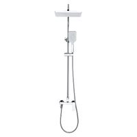 Душевая колонна Azario ARIZONA со смесителем для ванны, с поворотным изливом, прямоугольная, хром арт-AZ-20S — фото 1, Смеситель для ванны