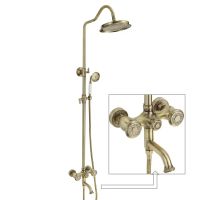 Товар: Душевая система Rose , бронза арт-R3036Q - фото 1 Душевая система Rose , бронза арт-R3036Q — фото 1, Душевые стойки