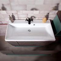 Комплект мебели для ванной Бриклаер КРИСТАЛЛ 90Z, графит/муссон — фото 6, Комплекты мебели для ванной