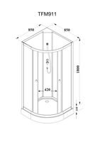 Ограждение VIVA90B N душевое Ceruttispa без поддона (90x90x195) — фото 167, Прямоугольные душевые уголки