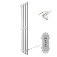 Полотенцесушитель электрический INARO ПРОФИЛЬНЫЙ 1200х180 правый, скр.монтаж, СНШ, белый матовый(RAL 9016), (Ferrum, 8 крючков), Маргроид арт-Inaro-12018-1081-9016R — фото 2, Электрические полотенцесушители