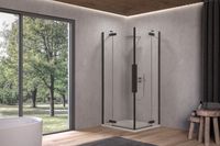 POLARIS Q - 100x100 - BLACK PROFILE - TRANSPARENT арт-515360 — фото 1, Душевые уголки