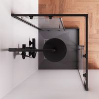 Товар: Gem душевое огражд квадратн.,раздвиж.двери 80x80 черный мат.,стекло прозрачн арт-W90G-403-8080-BT - фото 5 Gem душевое огражд квадратн.,раздвиж.двери 80x80 черный мат.,стекло прозрачн арт-W90G-403-8080-BT — фото 5, Квадратные душевые уголки