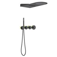 Душевая система встроенная с термостатом Timo Saona SX-2350/03SM черный — фото 5, Встраиваемые душевые комплекты