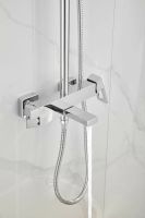 Душевая система с тропическим душем и смесителем BELZ, хром, арт-B24658 — фото 6, Душевые стойки