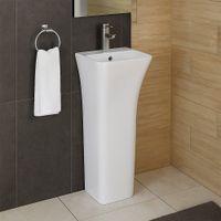 Раковина напольная Azario FRETTA SQUARE 340х340х835 отдельностоящая арт-AZ-515 — фото 1, Раковины напольные