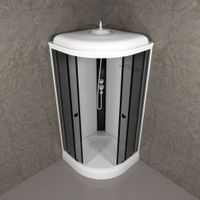 ДК Грэй-Вайт 90*90 А (7 мест+сифон D50, декор.крышка) арт-Щ0000067300 — фото 8, Душевые кабины