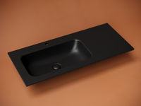 Товар: Раковина накладная мебельная Grace с отверстием под смеситель 1010x457x137мм, чаша слева, цвет черный матовый, арт. CN7014MB - фото 2 Раковина накладная мебельная Grace с отверстием под смеситель 1010x457x137мм, чаша слева, цвет черный матовый, арт. CN7014MB — фото 2, Раковины встраиваемые сверху