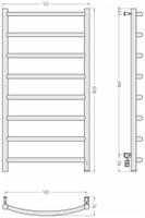 Полотенцесушитель электрический Сунержа Галант 4.0 1000х500 МЭМ правый Золотой шёлк арт-32-0831-1050 — фото 3, Электрические полотенцесушители