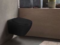 Унитаз подвесной Azario Keras matt black 520х370х360 безободковый, с быстросъемным сиденьем микролифт, черный матовый арт-AZ-99046B — фото 10, Подвесные унитазы