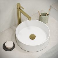 Выпуск для умывальника с переливом, матовое золото, Slide, IDDIS, арт-SLIMG1Wi88 — фото 1, Донные клапаны