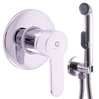 Смеситель Zambezi для биде с душевой лейкой с нажимным механизмом пласт., ZA042 — фото 1, Смесители для биде