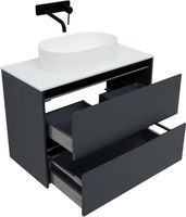 Тумба под раковину Allen Brau Activity 90 антрацит матовый/черный браш арт-1.34005.AM — фото 2, Тумбы под раковину