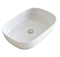 Раковина Scarabeo GLAM накладная без перелива без отверстий цвет белый матовый арт-1804 41 — фото 1, Раковины накладные