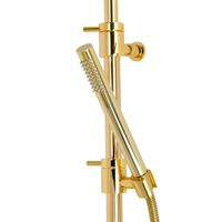 REVERSA Душевой настенный гарнитур (см-ль д/душа/колонна душ./верхний душ/шланг/ручной душ),золото 31848 — фото 3, Душевые гарнитуры