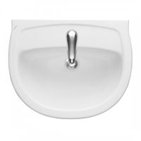 Умывальник "Версия" 56.5 см. с отв., с переливом, белый SANTERI 131115S0011B0 — фото 1, Раковины встраиваемые сверху