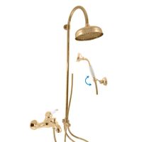 Смеситель Labe для ванной с душевым комплектом, золотой, арт-L554.5/3Z — фото 1, Смеситель для ванны