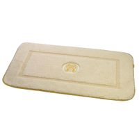 Коврик д/ванной комнаты 60х120 см., вышивка логотип MIGLIORE, кремовый, окантовка золото арт-31918 — фото 8, Коврики для ванной комнаты