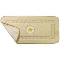 Товар: Коврик д/ванной комнаты 60х120 см., вышивка логотип КОРОНА, кремовый, окантовка золото арт-31917 - фото 5 Коврик д/ванной комнаты 60х120 см., вышивка логотип КОРОНА, кремовый, окантовка золото арт-31917 — фото 5, Коврики для ванной комнаты