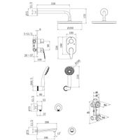 Смеситель Lemark Linara для ванны и душа, встраиваемый арт-LM0422C — фото 7, Встраиваемые смесители для душа