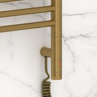 Товар: Полотенцесушитель электрический Сунержа Богема 3.1 с полкой 600х500 МЭМ правый Состаренная латунь 051-6007-6050 - фото 2 Полотенцесушитель электрический Сунержа Богема 3.1 с полкой 600х500 МЭМ правый Состаренная латунь 051-6007-6050 — фото 2, Электрические полотенцесушители