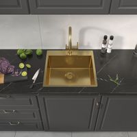 Товар: Кухонная мойка Reflexion Iseo RX2250GD брашированное золото - фото 271 Кухонная мойка Reflexion Iseo RX2250GD брашированное золото — фото 271, Кухонные мойки