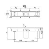 Встраиваемая часть Bossini Nobu INZ211 для смесителей для ванны и душа INZ213, INZ226 — фото 2, Встраиваемые душевые комплекты