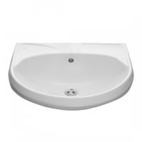 Умывальник "Вест" 57,5 см. без отв., с переливом (хром. кольцо) 1 сорт SANTERI арт-131118S0001B0 — фото 2, Раковины подвесные