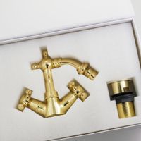 PRESTIGE См-ль д/биде излив "змейка", донный клапан "click-clack", золото арт-31625 — фото 5, Смесители для биде