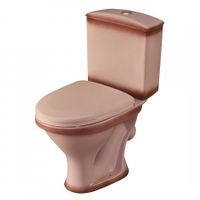 Унитаз-компакт "Вест" наклонный выпуск, с кнопочной арматурой и сиденьем, бежевый. SANTERI 1P2018S0700BF — фото 6, Напольные унитазы