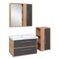 Зеркальный шкаф MELBOURNE 80 /универсальный/дуб/серый/ AQUA DE MARCO 1080GCMEL/V.2.0 — фото 7, Зеркальные шкафы в ванную