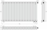 Отопительный радиатор Сунержа Эстет-11 EU50 500х990 22 секции Без покрытия 00-0312-5022 — фото 4, Радиаторы отопления
