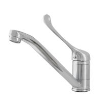 Смеситель для кухни с хирургической ручкой Сантаком stMIRA 5579, хром — фото 1, Смесители для кухни