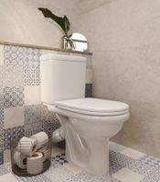 Унитаз-компакт "Визит" косой выпуск, с 1-режимной кнопочной арматурой и сиденьем п/п "Уклад". SANTE арт-1P4053S0000BF — фото 6, Напольные унитазы