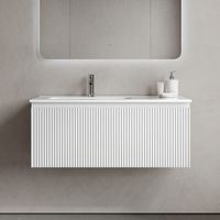 Тумба подвесная SANCOS Snob R 1.0 995х445х406, c одним ящиком оснащенным доводчиками, Bianco , арт. арт-SNR1.0100LW — фото 1, Тумбы под раковину