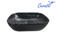 Раковина накладная, мрамор матовый черный, прямоугольная 455х320х135 Ceruttispa арт-CR8215MMB — фото 2, Раковины накладные