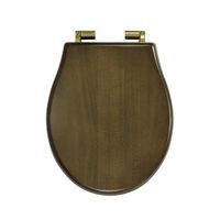 IMPERO Крышка/сиденье унитазa, с системой Microlift, цвет Noce /золото 20825 — фото 1, Сиденья для унитаза