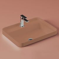 Раковина Artceram Fuori Scala встраиваемая сверху/накладная на консоль с одним отверстием цвет Brown tortora TFL034 40 00 — фото 1, Раковины встраиваемые сверху