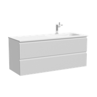 Тумба подвесная SANCOS Snob R правая 1195х445х500, c двумя ящиками оснащенными доводчиками, Bianco, арт. арт-SNR120RW — фото 5, Тумбы под раковину